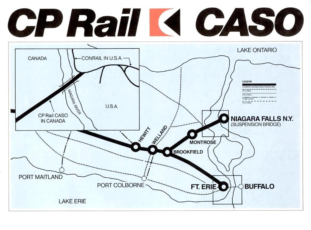 CANADA CONRAIL IN U.S.A. LAKE ONTARIO CP Rail CASO IN CANADA U.S.A. NIAGARA FALLS NY.