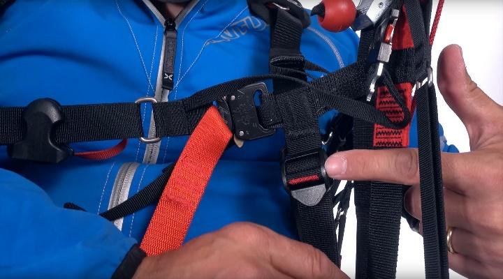 6- ABS adjustment This adjustment affects flying performance. The looser it is the less stable the harness becomes, and therefore the more sensitive to pilot movements.