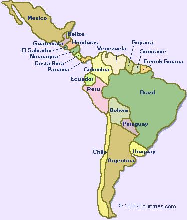 Map of Latin America Follow along with