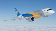 Embraer 190-E2 Embraer 195 Class: Large Regional Jet First Flight: 23 May 2016 / EIS 1H2018 Standard Seating: 97 (3-class; 36-,34, 31in pitch), 106 (1-class; 31in pitch), 114 (high density; 29in