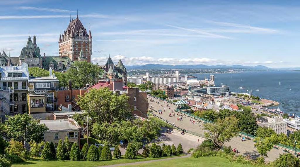 DAY 1 QUEBEC CITY Québec takes its name from the Algonquin word meaning where the river narrows. The city that Champlain founded in 1608 is one of the oldest in North America.
