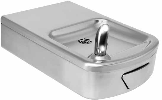 Rounded Box Barrier-Free Wall Mount Drinking Fountain A151400S 14-Gage Stainless