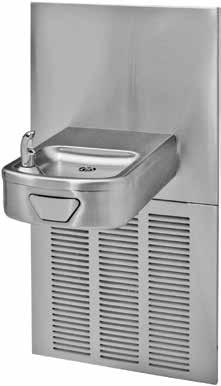 Stainless Steel Recessed Chilled Drinking Fountain with Cuspidor A481408S- CUSP (drinking fountain & cuspidor -