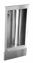 8 Series Bi-level wall mount 18-gage, type 304 stainless steel construction Stainless steel bubbler and