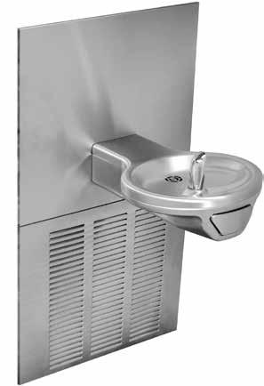 A151408S 14-Gage Stainless Steel Box Chilled Barrier-Free Wall Mount Drinking Fountain A151408S-FG Oval Bowl