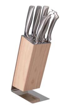 - Stylish wooden block (no tropical wood) with stable antiskid base AO Dolce 11-pc knife block soft grip 1311012 1x peeling knife 6 cm (2 1/4 ) 1x utility knife 11.5 cm (4 1/2 ) 1x tomato knife 12.