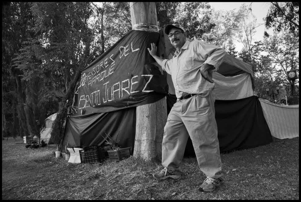 Fernando Méndez has been a leader of the encampment from the beginning.