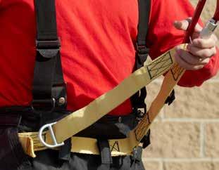 Integrated Harnesses & Escape Belt READY WHEN YOU NEED IT: Integrated Class II Rescue Harness LION's Integrated Class II Rescue Harness, made from Kevlar, is built into LION turnout pants between the