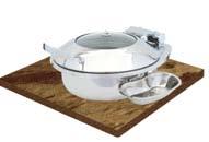 glass top lid, food pan and spoon holder Walco Idol TM Rectangular 4 Qt. burner stand and 1 fuel cup Walco Idol TM Rectangular 4 Qt. (1/2) size porcelain insert 12.