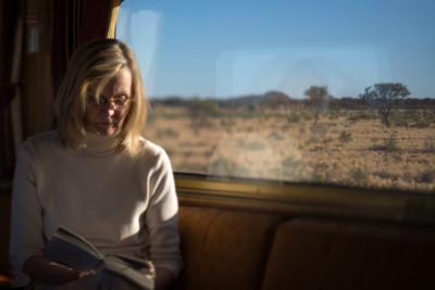 All day and often late into the night, the Outback Explorer Lounge is the train's centre of activity where long hours can be spent socialising, snacking and catching glimpses of passing wildlife