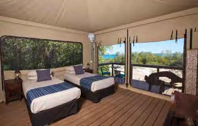 Some of our favourite glamping options include Sal Salis by the Ningaloo Reef, Wilpena Pound Resort at the Flinders Ranges and Wildman Wilderness Lodge near Kakadu.