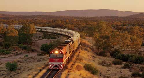 The Ghan THE GHAN Highlights Sample contemporary Australian menus that reflect produce sourced from the local regions Cruise the Nitmiluk Gorge and marvel at the spectacular gorges carved from