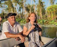 Enjoy seeing the big saltwater crocodiles as they lunge for a feed right up close in the custom built boat. See local birdlife on the river and at the local wetlands.