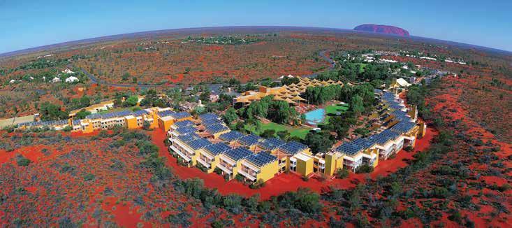 The Red Centre ULURU ACCOMMODATION Ayers Rock Resort Free daily activities Ayers Rock Resort includes Sails in the Desert, Desert Gardens Hotel, Emu Walk Apartments and the Outback Pioneer Hotel and
