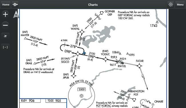 Subscriptions SUBSCRIPTIONS Garmin Pilot offers the ability to purchase two additional subscriptions. First Georeferenced FliteCharts show aircraft position on over 11,000 approach plates.
