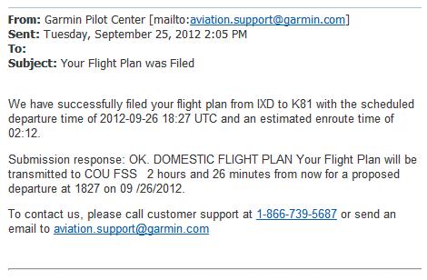 File File Plan Overview Example Confirmation E-mail Fly Canceling a Filed Flight Plan: Subscriptions Appendices 2) Tap Cancel This Plan. Or: Tap > Cancel This Plan.