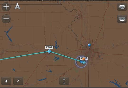 The Radial Menu also provides a ready means of navigating direct-to, creating user waypoints or graphically editing the route of flight.
