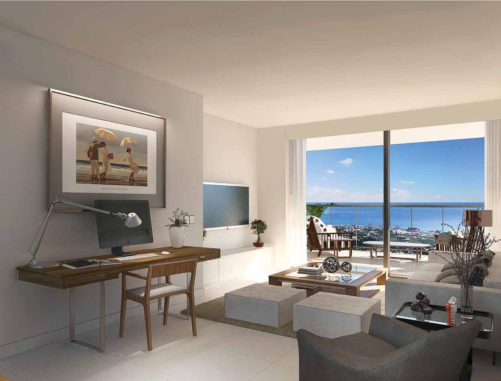 32 BLUE HEAVEN BENALMÁDENA STYLISH SIMPLICITY The spacious apartments at Blue Heaven have been designed by award-winning Madrid-based Rubio Arquitectura.