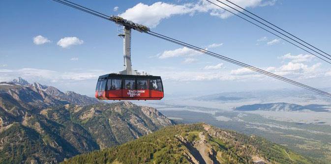 EXPLORING BY FOOT JACKSON HOLE MOUNTAIN RESORT TRAM LATE MAY EARLY OCTOBER During the summer, ride the Aerial Tram to the top of the ski resort and hike down, or just enjoy the panoramic view from