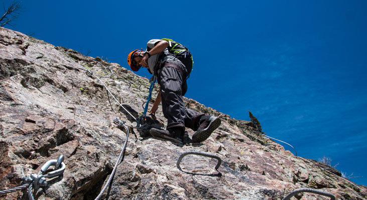 An assisted climbing activity that is guided through the alpine terrain here at JHMR, Via Ferrata is perfect for families, groups or individuals.