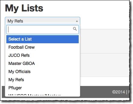 Section 2 Select a List To view and manage your different lists, select it from the drop down box.