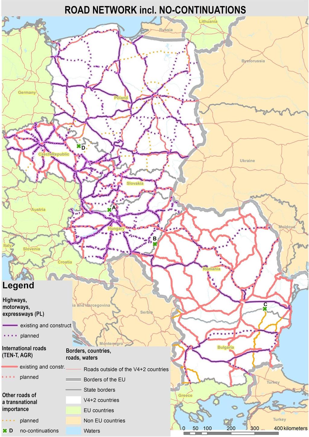 Figure 3: Delineation of road networks on the territory of the