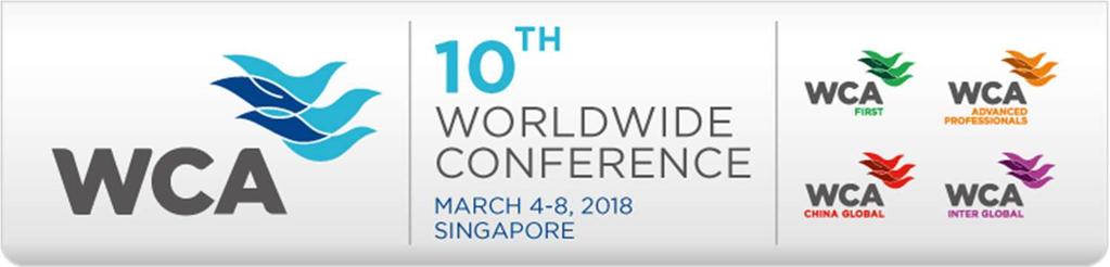 Welcome to WCA Worldwide Conference Pre-Conference Information (Very Important Please Print This Out!