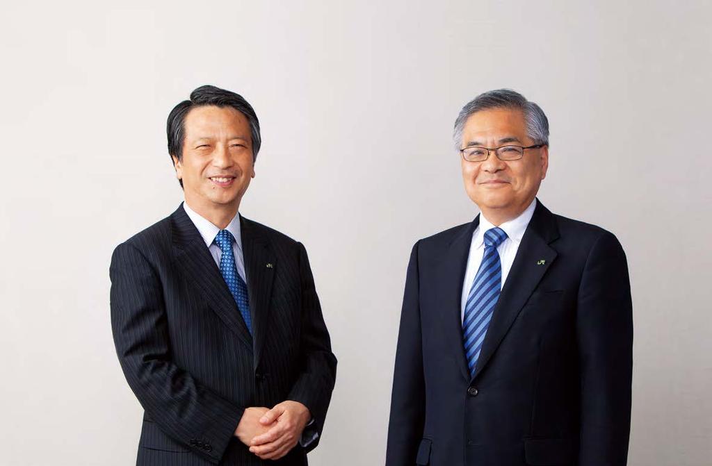 A Message from the Management SATOSHI SEINO Chairman TETSURO TOMITA President and CEO Group Philosophy The JR East Group aims to contribute to the growth and prosperity of the East Japan area by