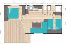 25m² mobile home - 2 bedrooms LIFE mobile home - 2 bedrooms VIP mobile home - 2 bedrooms 25m² mobile home for 4-6 people 1 bedroom with 1 double bed 160x200 cm, 1 blanket, 2 pillows, 2 pillowcases