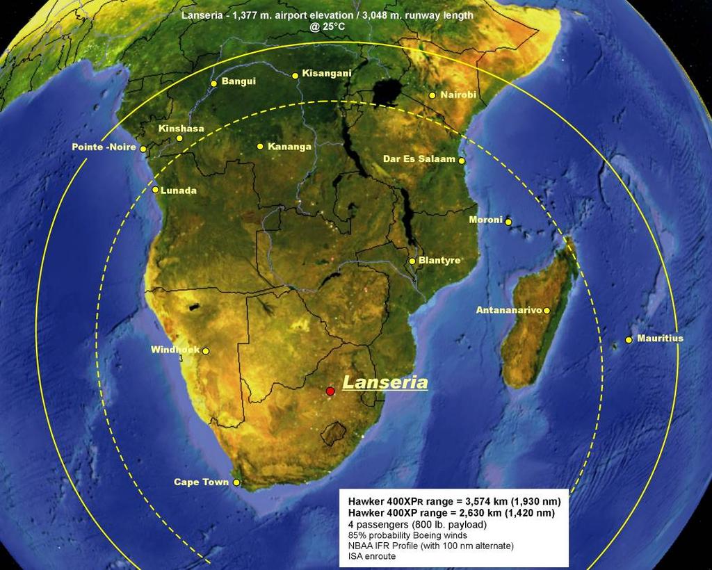 Ranges from Lanseria and Melbourne Range from Lanseria, South Africa Range from