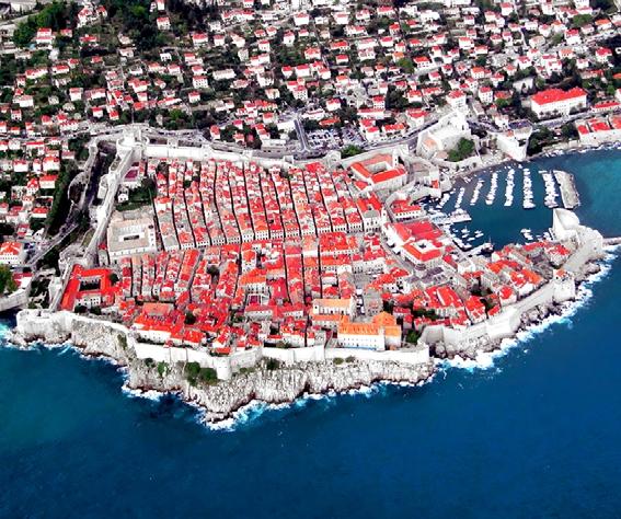 Croatia and the Islands of the Adriatic Aerial View of Dubrovnik.
