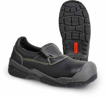 JALAS 1550 Low Heat and Welding Features: ProNose toe reinforcement, wide fit, KEVLAR thread in the seams which resists 427 C short-term heat exposure (max operating limit) and 204 C longer-term heat