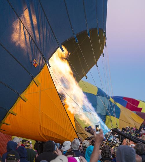 The town also plays host to the annual kite and balloon festivals and