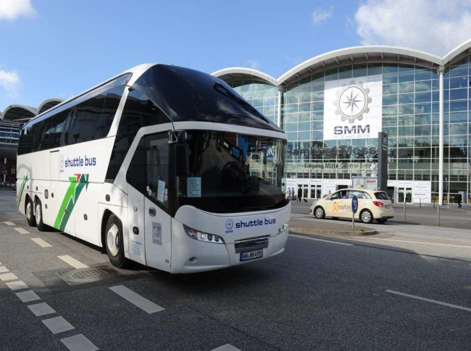 SMM SHUTTLE BUSES 2018 SMM Shuttle Buses 2018 Branding of SMM Hotel Shuttles on five different routes, four times a day (4-7