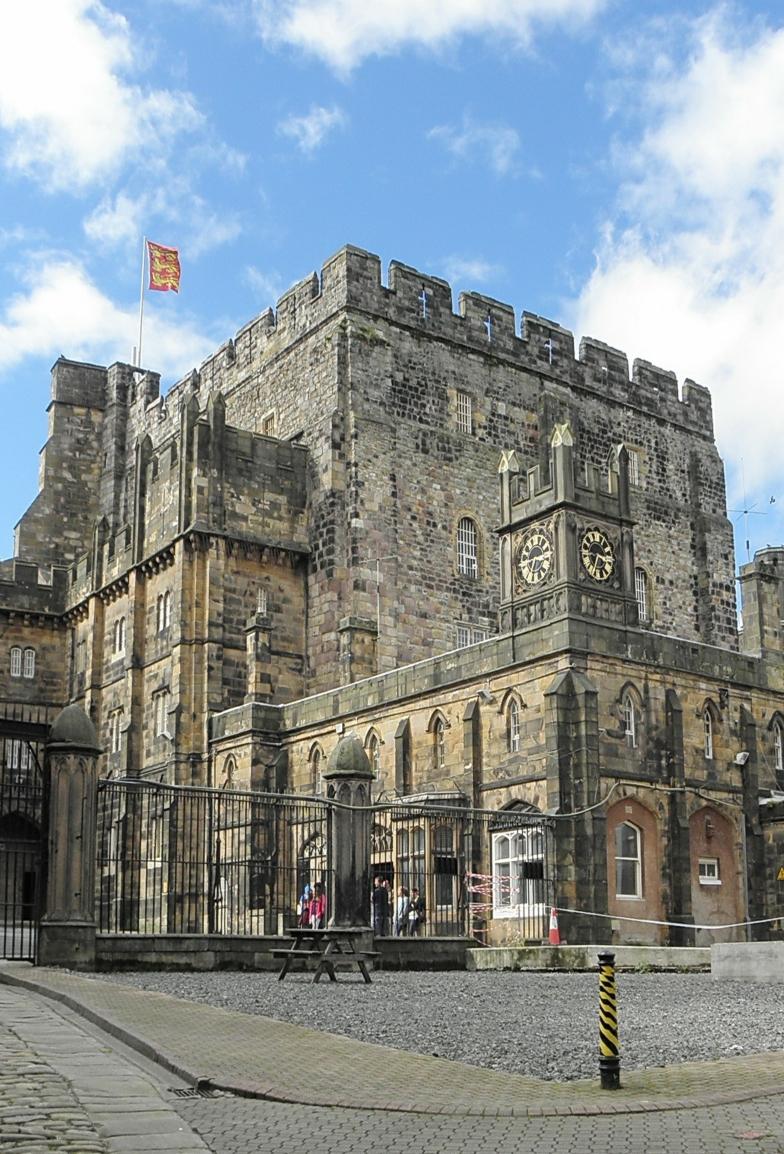 Lancaster Castle. The square keep from the south-east.