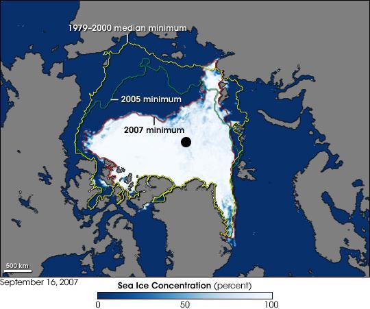 Глобалното затоплување доведува до нагло топење на мразот на Арктикот!