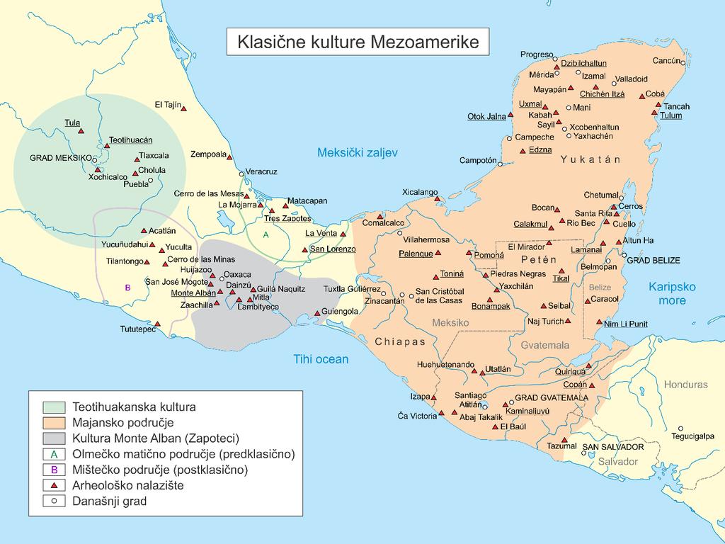 se izraziti teotihuakanski utjecaji, tako da predstavlja da je taj lokalitet ili odigrao važnu važnu ulogu u prijenosu kulture iz srednjomeksičke zavale, ili da se u njemu uspostavila neka