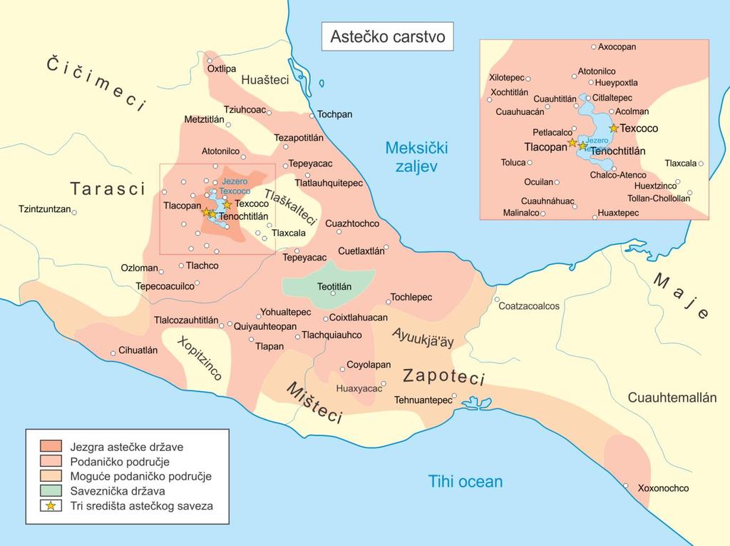 Tenochtítlan će biti poznat i pod imenom Mexicco (od oblika metzico, "središte Mjeseca", ili možda mētzxi co "Mjesto mjesečeve sjene"), što je Astecima dalo drugi etnonim Mexíca.
