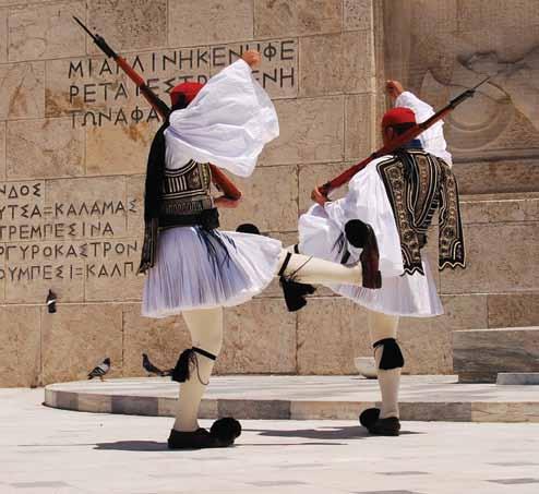 GUARD CHANGE CEREMONY, ATHENS egean Sea n eni caption of the largest and most wellpreserved in the ancient Greek world.