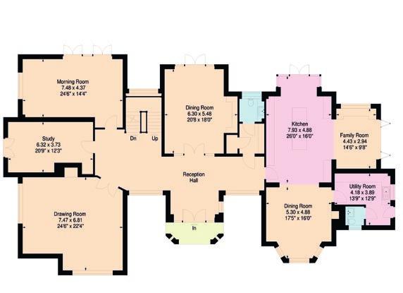 5m - denoted with dashed line) Reception Bedroom Bathroom Kitchen/Utility Storage This plan is for guidance only and