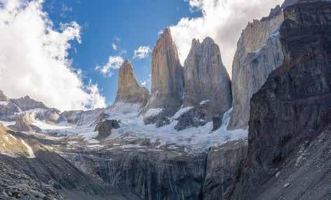 Marvel at Argentina s Perito Moreno Glacier and explore the waterfalls, lakes and famous mountains of Torres del Paine National Park.