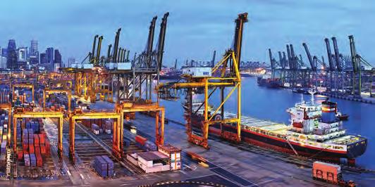 The container port is one of the busiest in the world.