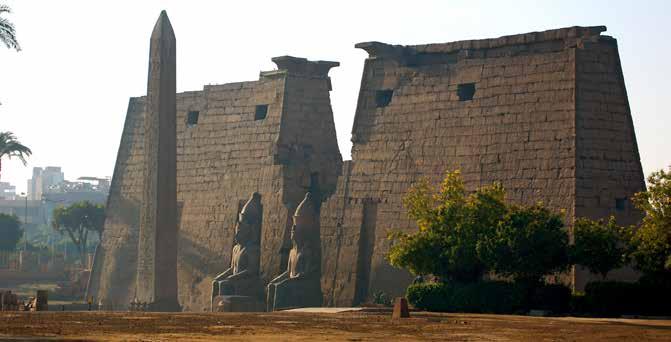 DAY ONE EMBARK IN LUXOR Check-in to your 5-star deluxe Nile cruise boat before starting the day at the Temple of Karnak, built over more than a thousand years by generations of Pharaohs.