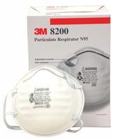 PARTICULATE RESPIRATOR 20'S #8200 462-45 Recommended for light-duty applications involving particles, such as sanding, sweeping, processing minerals, flour and certain other substances.