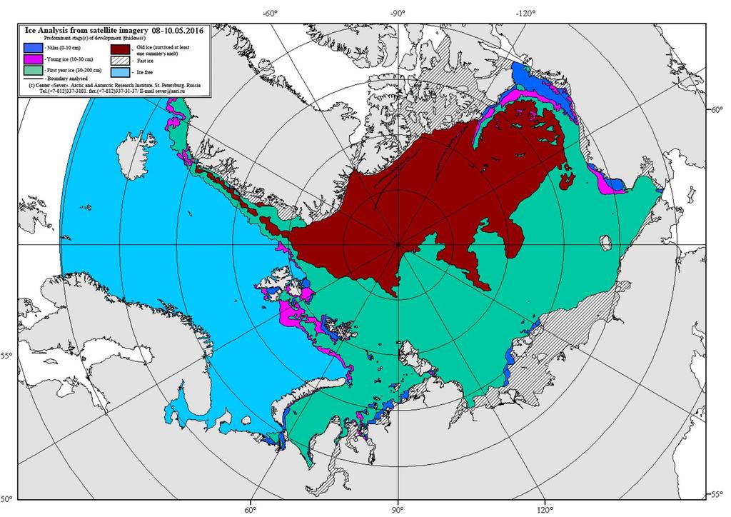 Overview Sea Ice Map 08-10 May