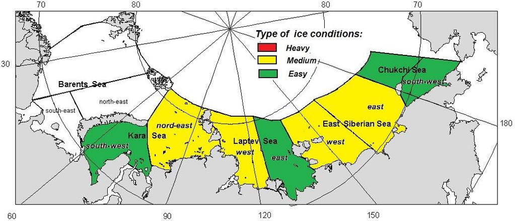Forecast of Type of Sea Ice Conditions First Half of