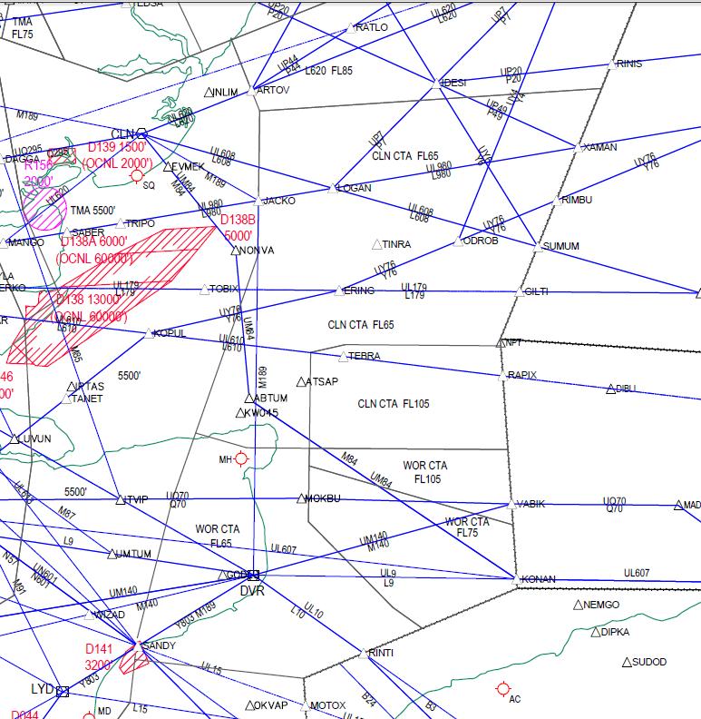 Annex B ANNEX B The New ATS Route (U)M84 A new link route (U)M84 is required to join CLN to KONAN for UL607 as shown below. Note for Aviation Stakeholders: Diagram copied from NATS ACP.