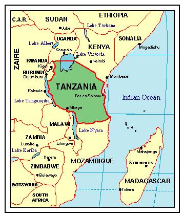 Tanzania basic facts Location East Africa between Lat.1-11 S and Long.