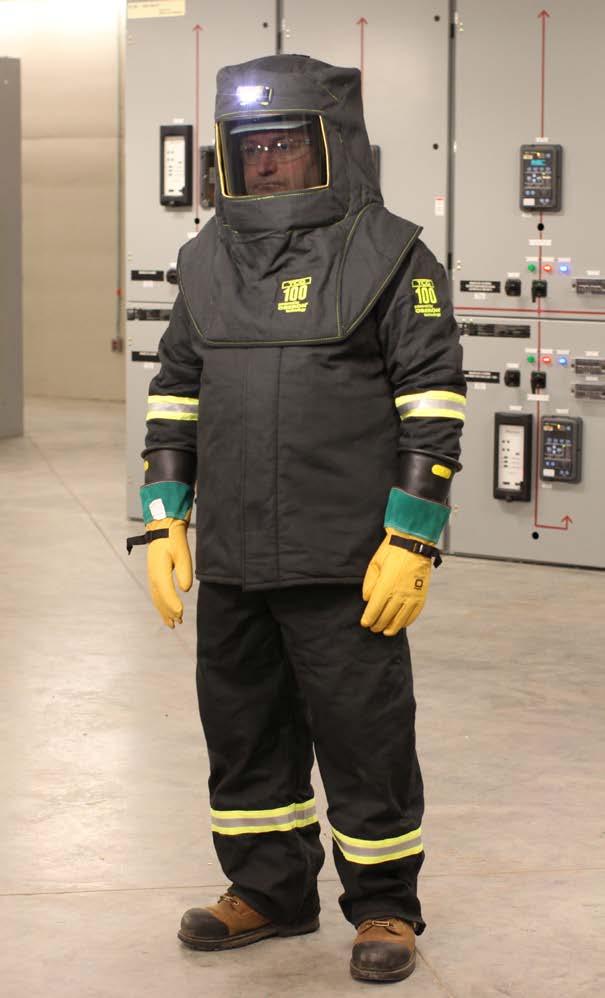 20 TCG100 Series Arc Flash Suit Features Nearly clear grey hood window provides 100% true color acuity and includes anti-fog and scratch resistant coatings.