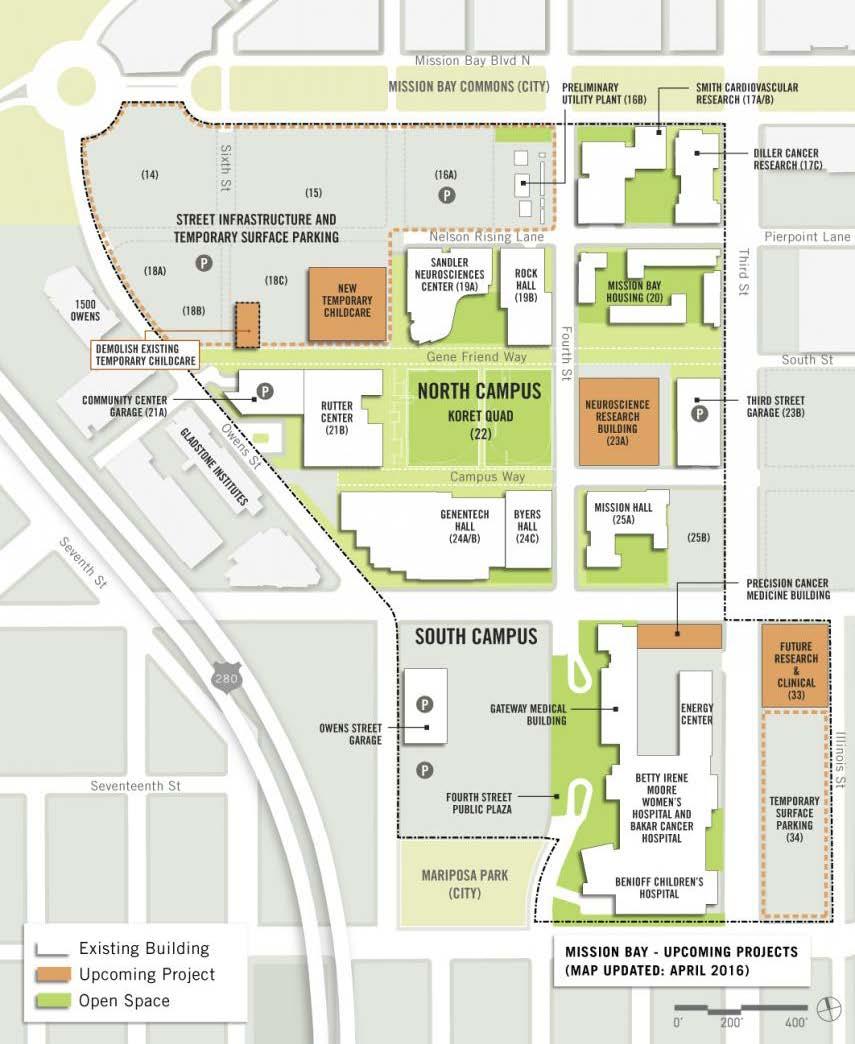 Mission Bay Campus 2016 Status North Campus (42.3 acres) South Campus (14 acres) East Campus (3.8 acres) Total (60.